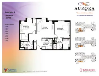 Floorplan of Aurora on France, Assisted Living, Memory Care, Edina, MN 5