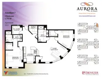 Floorplan of Aurora on France, Assisted Living, Memory Care, Edina, MN 7