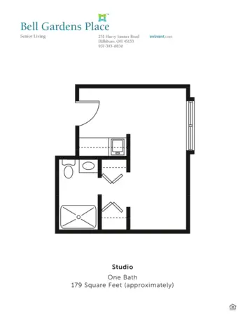 Floorplan of Bell Gardens Place, Assisted Living, Hillsboro, OH 1