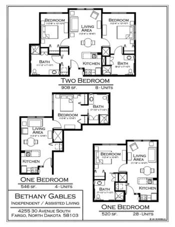 Floorplan of Bethany Gables, Assisted Living, Fargo, ND 4