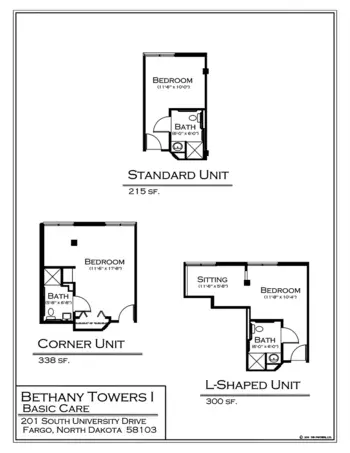 Floorplan of Bethany Gables, Assisted Living, Fargo, ND 5