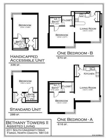 Floorplan of Bethany Gables, Assisted Living, Fargo, ND 6
