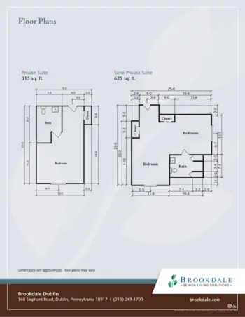 Floorplan of Brookdale Dublin, Assisted Living, Dublin, PA 1