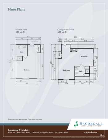 Floorplan of Brookdale Troutdale, Assisted Living, Troutdale, OR 1