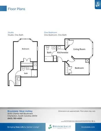 Floorplan of Brookdale West Ashley, Assisted Living, Memory Care, Charleston, SC 2