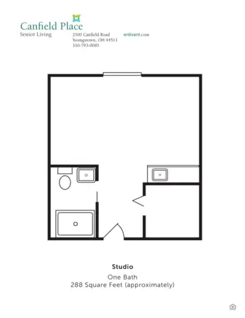 Floorplan of Canfield Place, Assisted Living, Youngstown, OH 1