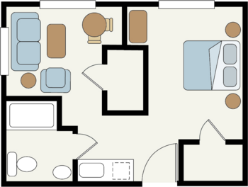 Floorplan of Discovery Commons at Spring Creek, Assisted Living, Garland, TX 2