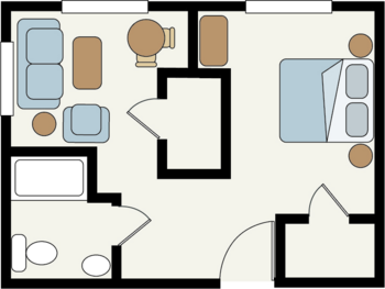 Floorplan of Discovery Commons at Spring Creek, Assisted Living, Garland, TX 4