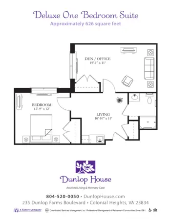 Floorplan of Dunlop House, Assisted Living, Memory Care, Colonial Heights, VA 4