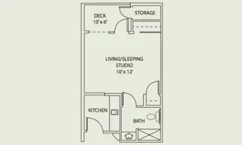 Floorplan of Foothill Village, Assisted Living, Angels Camp, CA 1