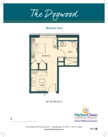 Floorplan of HarborChase of Prince William Commons, Assisted Living, Memory Care, Woodbridge, VA 4