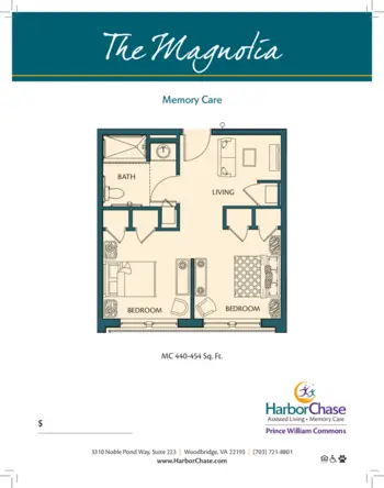 Floorplan of HarborChase of Prince William Commons, Assisted Living, Memory Care, Woodbridge, VA 5