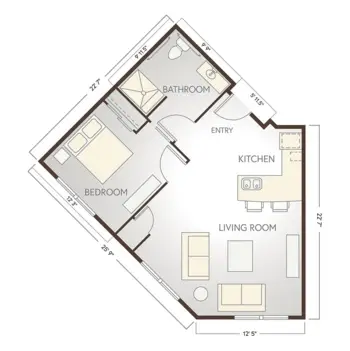 Floorplan of Heartis Suwanee, Assisted Living, Suwanee, GA 1