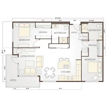 Floorplan of Heartis Suwanee, Assisted Living, Suwanee, GA 3
