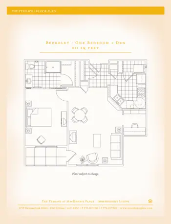 Floorplan of MacKenzie Place - Fort Collins, Assisted Living, Fort Collins, CO 1