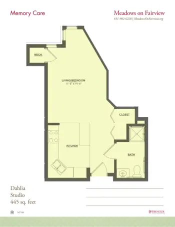 Floorplan of Meadows on Fairview, Assisted Living, Memory Care, Wyoming, MN 7