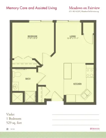 Floorplan of Meadows on Fairview, Assisted Living, Memory Care, Wyoming, MN 11
