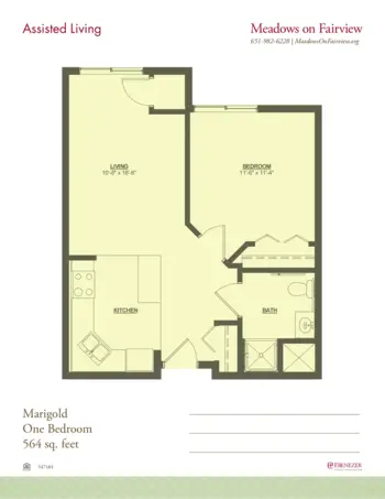 Floorplan of Meadows on Fairview, Assisted Living, Memory Care, Wyoming, MN 14
