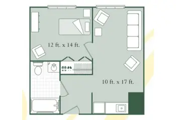 Floorplan of Morningside of Concord, Assisted Living, Concord, NC 1