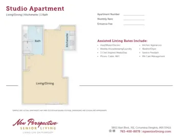 Floorplan of New Perspective Columbia Heights, Assisted Living, Memory Care, Columbia Heights, MN 1