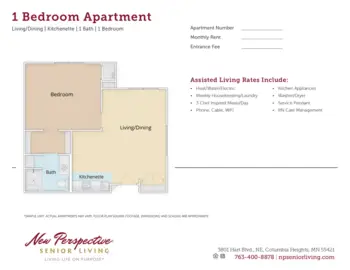 Floorplan of New Perspective Columbia Heights, Assisted Living, Memory Care, Columbia Heights, MN 2