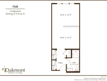 Floorplan of Oakmont of Fair Oaks, Assisted Living, Fair Oaks, CA 6