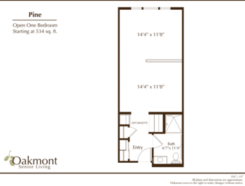 Floorplan of Oakmont of Fair Oaks, Assisted Living, Fair Oaks, CA 8