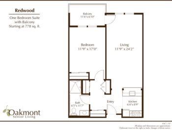 Floorplan of Oakmont of Fair Oaks, Assisted Living, Fair Oaks, CA 10