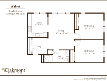 Floorplan of Oakmont of Fair Oaks, Assisted Living, Fair Oaks, CA 12