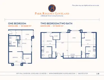 Floorplan of Park Regency Loveland, Assisted Living, Loveland, CO 2