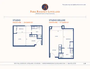 Floorplan of Park Regency Loveland, Assisted Living, Loveland, CO 3