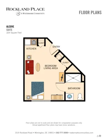 Floorplan of Rockland Place, Assisted Living, Wilmington, DE 1