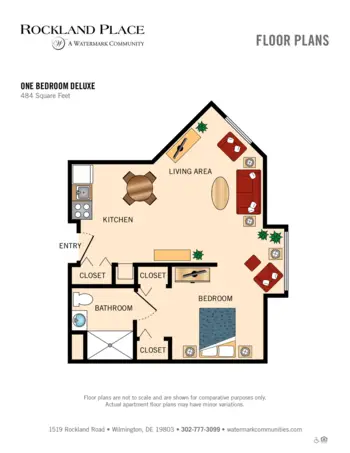 Floorplan of Rockland Place, Assisted Living, Wilmington, DE 2