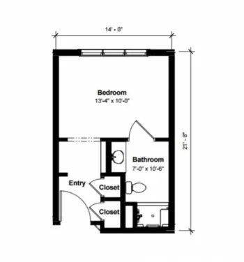 Floorplan of Sartwell Place, Assisted Living, Whitefield, NH 1
