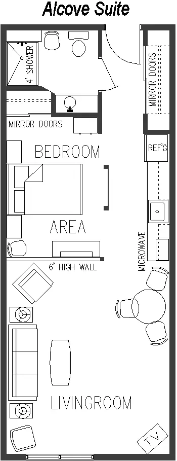 Floorplan of Somerset Retirement Homes, Assisted Living, Longview, WA 3