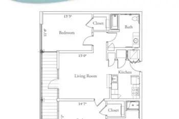 Floorplan of The Village at the Woodlands Waterway, Assisted Living, The Woodlands, TX 3