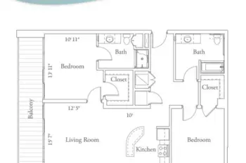 Floorplan of The Village at the Woodlands Waterway, Assisted Living, The Woodlands, TX 7