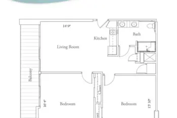 Floorplan of The Village at the Woodlands Waterway, Assisted Living, The Woodlands, TX 9