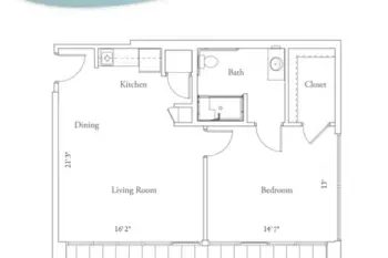 Floorplan of The Village at the Woodlands Waterway, Assisted Living, The Woodlands, TX 11