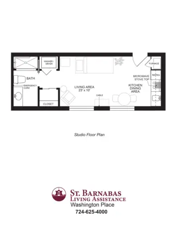 Floorplan of Washington Place, Assisted Living, Gibsonia, PA 3