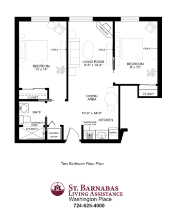 Floorplan of Washington Place, Assisted Living, Gibsonia, PA 4