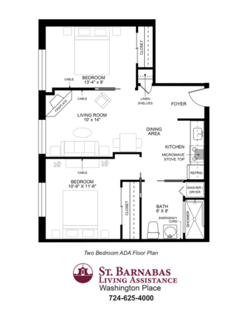 Floorplan of Washington Place, Assisted Living, Gibsonia, PA 5