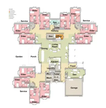 Floorplan of White Oak Cottages, Assisted Living, Westwood, MA 2
