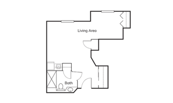 Floorplan of Aldea Green, Assisted Living, Brandon, FL 1