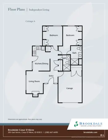 Floorplan of Brookdale Coeur D'Alene, Assisted Living, Memory Care, Coeur D Alene, ID 1