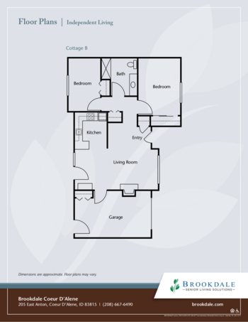 Floorplan of Brookdale Coeur D'Alene, Assisted Living, Memory Care, Coeur D Alene, ID 2