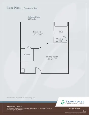 Floorplan of Brookdale Deland, Assisted Living, Deland, FL 3