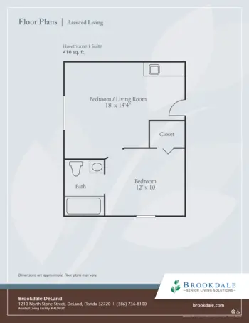Floorplan of Brookdale Deland, Assisted Living, Deland, FL 4