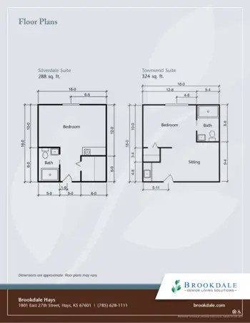 Floorplan of Brookdale Hays, Assisted Living, Hays, KS 1