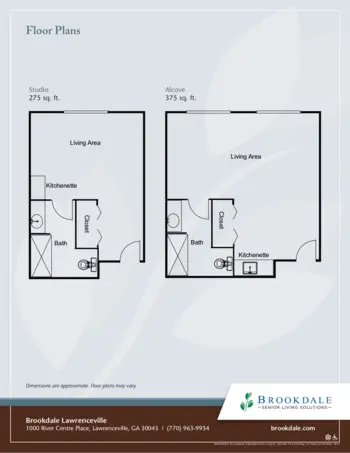 Floorplan of Brookdale Lawrenceville, Assisted Living, Lawrenceville, GA 1